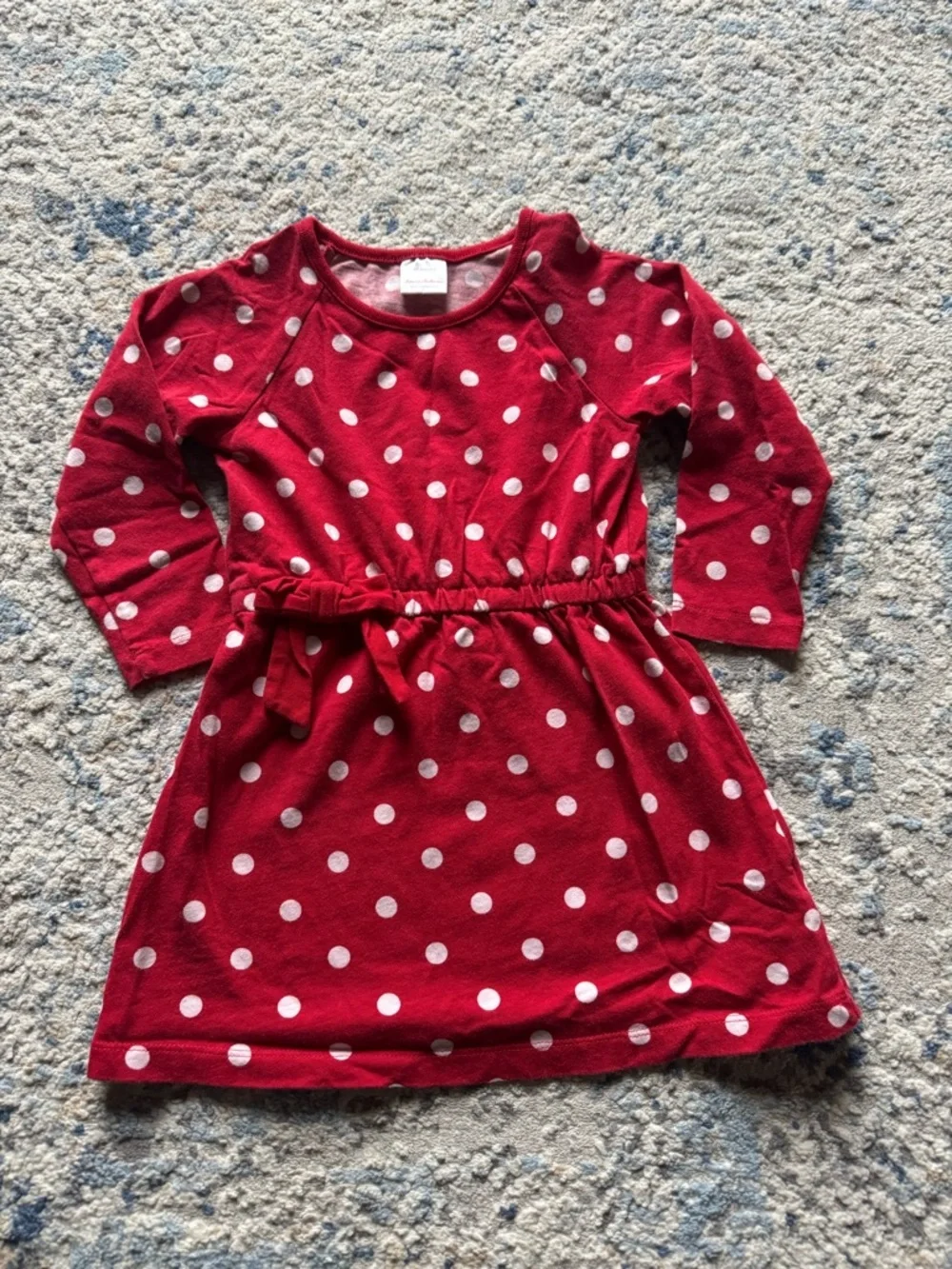 Hanna Andersson Red Polka Dot Play Swing Dress 3T EUC 100% Cotton